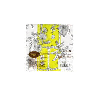 Caspari Southern Palms Green & White Luncheon Napkins - 20 Per Package 17951L