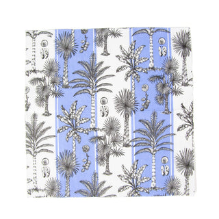 Caspari Southern Palms Blue/White Napkin Cocktail 17952C