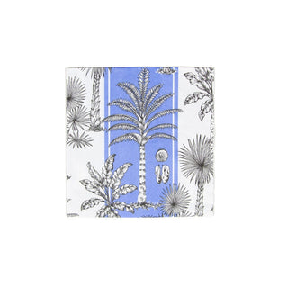 Caspari Southern Palms Blue/White Napkin Luncheon 17952L