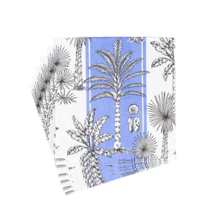 Caspari Southern Palms Blue/White Napkin Luncheon 17952L