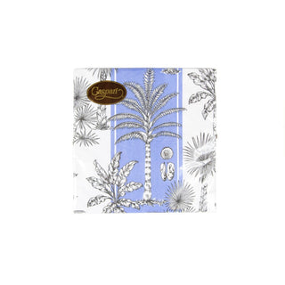 Caspari Southern Palms Blue/White Napkin Luncheon 17952L
