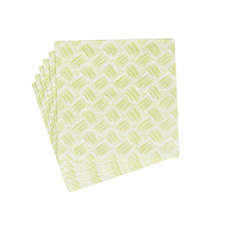 Caspari Basketry Moss Green Paper Linen Dinner Napkins - 12 Per Package 17962DG
