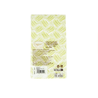 Caspari Basketry Moss Green Paper Linen Guest Towel Napkins - 12 Per Package 17962GG