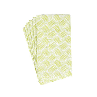Caspari Basketry Moss Green-Paper Linen Guest Towels Airlaid - 12 In 17962GG