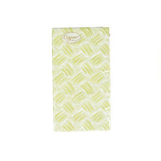 Caspari Basketry Moss Green-Paper Linen Guest Towels Airlaid - 12 In 17962GG