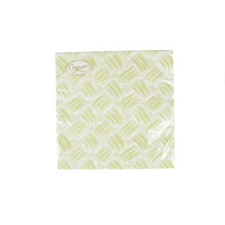 Caspari Basketry Moss Green Paper Linen Luncheon Napkins - 15 Per Package 17962LG