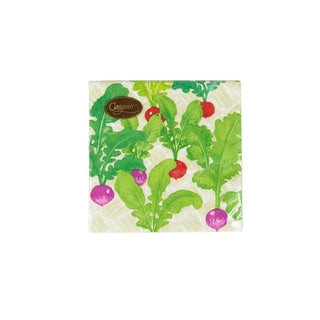 Caspari Radish Patch Cocktail Napkins - 20 Per Package 17980C