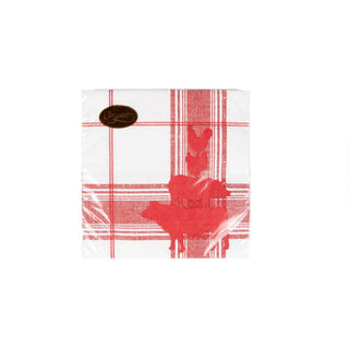 Caspari Red Barn Luncheon Napkins - 20 Per Package 17990L
