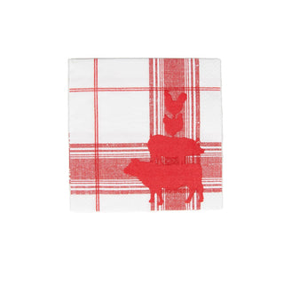 Caspari Red Barn Luncheon Napkins - 20 Per Package 17990L