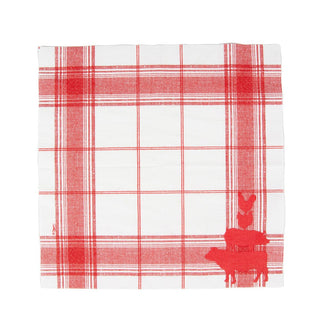 Caspari Red Barn Luncheon Napkins - 20 Per Package 17990L