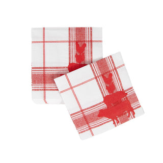 Caspari Red Barn Luncheon Napkins - 20 Per Package 17990L
