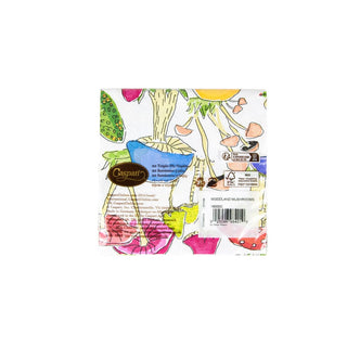 Caspari Woodland Mushrooms Napkin Cocktail 18000C