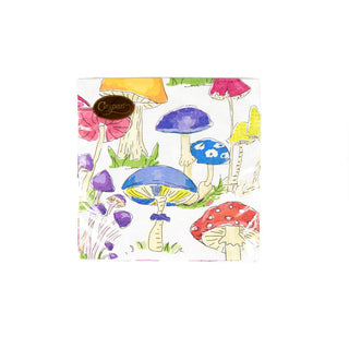 Caspari Woodland Mushrooms Napkin Luncheon 18000L