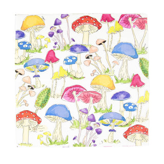 Caspari Woodland Mushrooms Napkin Luncheon 18000L