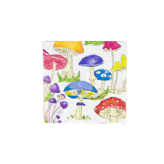 Caspari Woodland Mushrooms Napkin Luncheon 18000L