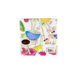 Caspari Woodland Mushrooms Napkin Luncheon 18000L
