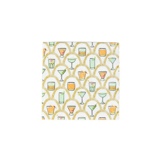 Caspari Deco Cocktails Boxed Cocktail Napkins - 40 Per Box 18030B