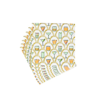 Caspari Deco Cocktails Napkin Cocktail 18030C