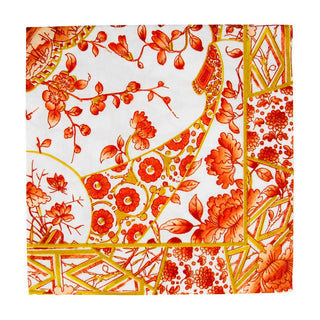 Caspari Gilded Porcelain Coral Luncheon Napkins - 20 Per Package 18060L