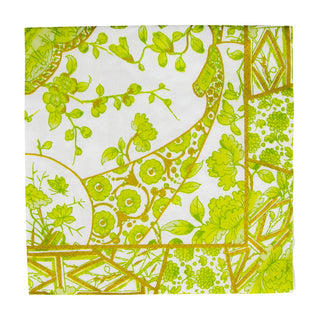 Caspari Gilded Porcelain Chartreuse Luncheon Napkins - 20 Per Package 18061L
