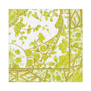 Caspari Gilded Porcelain Chartreuse Napkin Luncheon 18061L