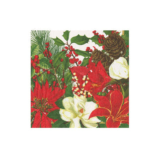 Caspari Christmas Garden Napkin Cocktail 18070C