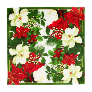 Caspari Christmas Garden Napkin Cocktail 18070C
