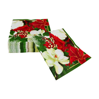 Caspari Christmas Garden Napkin Cocktail 18070C