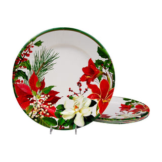 Caspari Christmas Garden Dinner Plates 18070DP