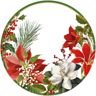 Caspari Christmas Garden Dinner Plates 18070DP