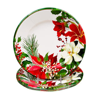 Caspari Christmas Garden Salad/Dessert Plates 18070SP