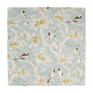 Caspari Scenic Songbirds Celadon Napkin Cocktail 18081C