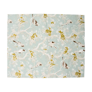 Caspari Scenic Songbirds Celadon Guest Towel 18081G