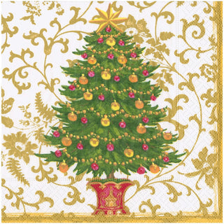 Caspari Gilded Tree Napkin Dinner 18100D