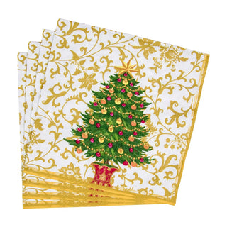 Caspari Gilded Tree Napkin Dinner 18100D