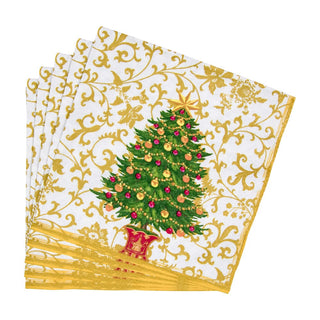 Caspari Gilded Tree Napkin Dinner 18100D