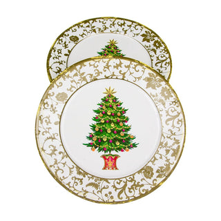 Caspari Gilded Tree Dinner Plates 18100DP