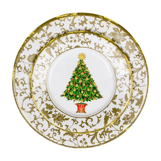 Caspari Gilded Tree Dinner Plates 18100DP