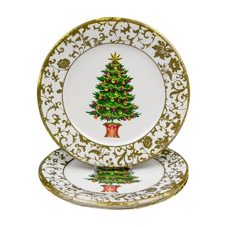 Caspari Gilded Tree Dinner Plates 18100DP