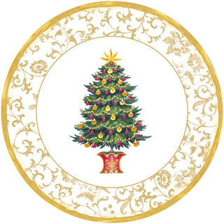 Caspari Gilded Tree Dinner Plates 18100DP