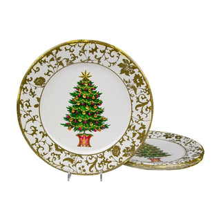 Caspari Gilded Tree Dinner Plates 18100DP