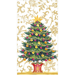 Caspari Gilded Tree Guest Towel 18100G