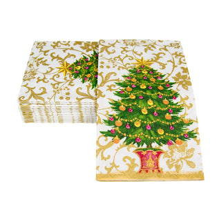 Caspari Gilded Tree Guest Towel 18100G