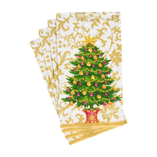 Caspari Gilded Tree Guest Towel 18100G