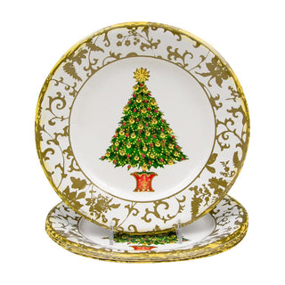 Caspari Gilded Tree Salad/Dessert Plates 18100SP