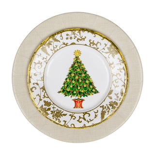 Caspari Gilded Tree Salad/Dessert Plates 18100SP