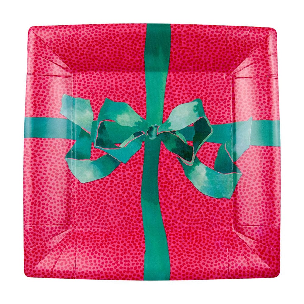 Caspari Color Wheel Paper Plates - 8 Inch Salad & Dessert Plates, 8 Count Pack