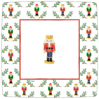 Caspari Little Nutcracker Sq Dinner Plates Square 18120DP