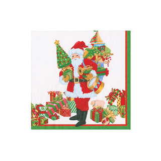 Caspari Mr. Claus Napkin Cocktail 18130C