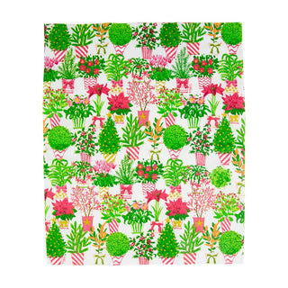 Caspari Christmas Flower Market Guest Towel 18140G